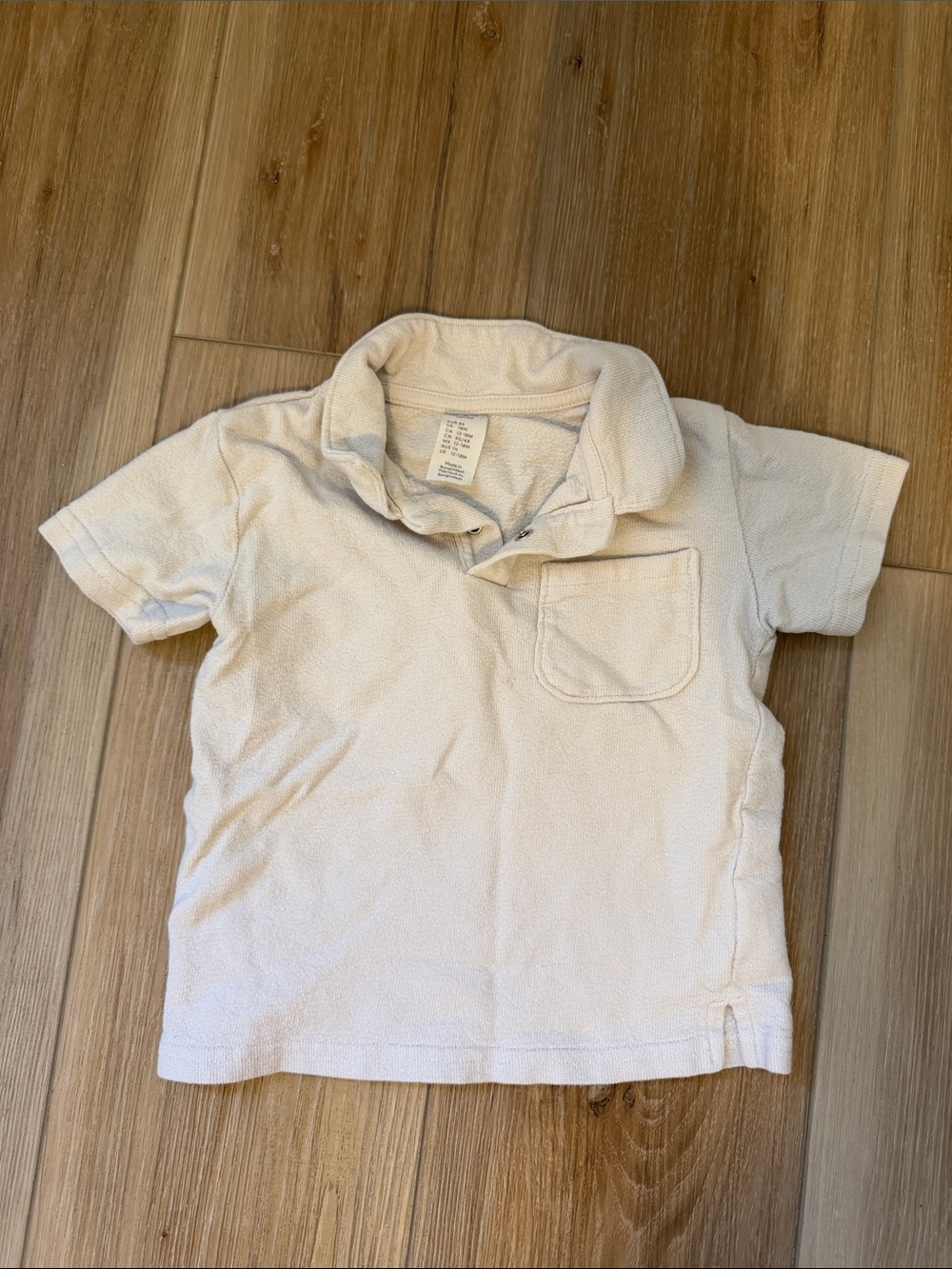 Kids Short-Sleeve Polo Shirt in CreamSIZE 12-18 MONTHS